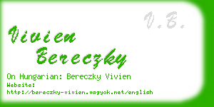 vivien bereczky business card